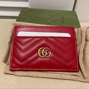 GUCCI Marmont Card Case Red